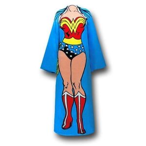 Northwest Wonder Woman Adult Silk Touch Comfy Throw with Sleeves